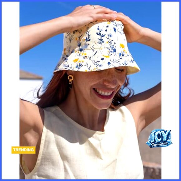 Unisex Floral Print Bucket Hat Sun Protection Foldable Travel Fishing main image 6